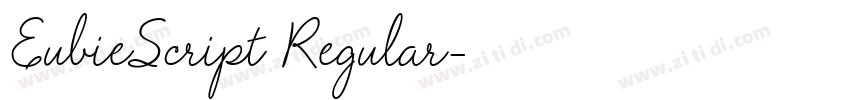 EubieScript Regular字体转换